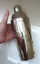 Art Deco chrome plated Recipe cocktail shaker