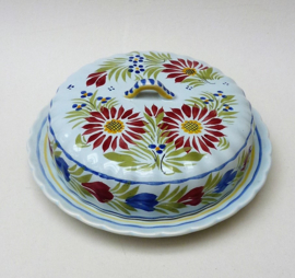 Henriot Quimper faience butter cheese dome