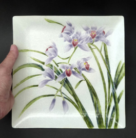 Ando Japan cloisonne plate Irises