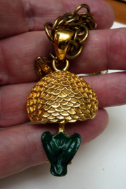 Vintage Just Cavalli gold tone bird necklace
