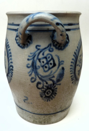 German Westerwald crock with bird early 19th century