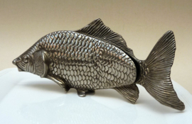 Verzilverde Vis menukaart houder