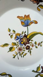 French faience pottery plate decor Tulipe