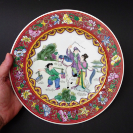 Chinees Famille Rose porseleinen bord Qianlong merk ProC 1950