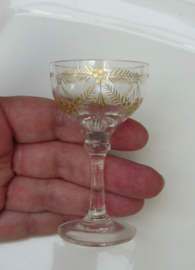 Baccarat St Louis gilded engraved liqueur glasses 19th century