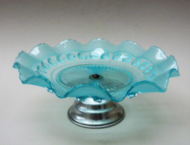 Davidson teal  Blackberry prunt pedestal dish