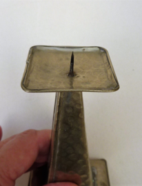 A pair of silver plated Amsterdamse School candlesticks