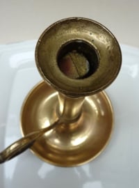 Brass ejector chamberstick 19th century