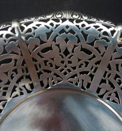 Silver plated reticulated bread basket