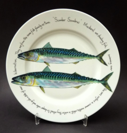 Richard Bramble porcelain fish plate Mackerel