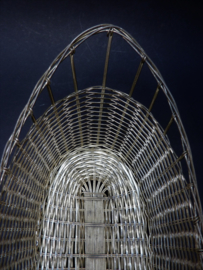 Silver plated oval braided bread basket