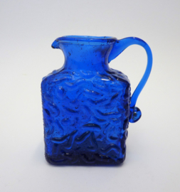 Bristol blue style glass pitcher
