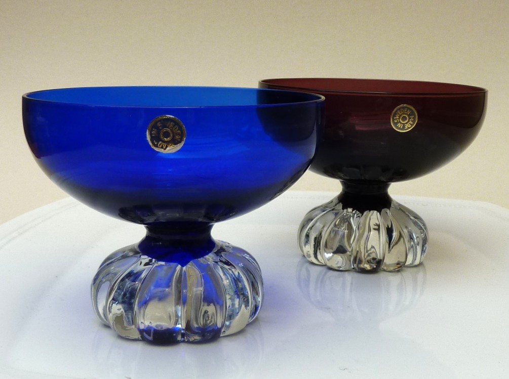 Aseda Sweden gekleurde glazen champagne dessert coupes
