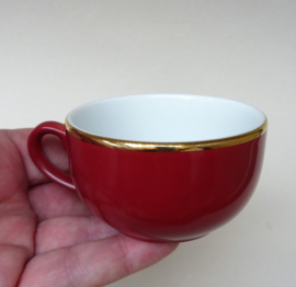 Mitterteich demitasse espresso kop en schotel framboosrood met goud