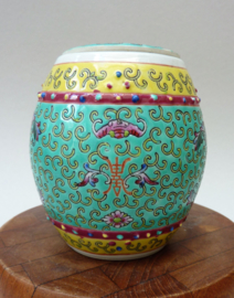 Chinese turquoise Bao Xiang Hua gemberpot 1950