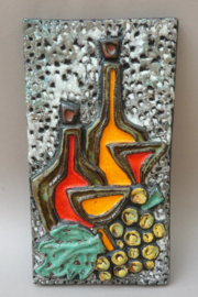 Mid Century Modern fat lava ceramic wall sculpture