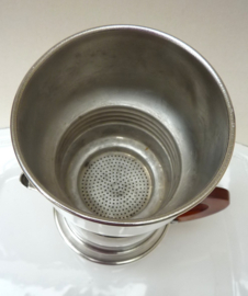 Art Deco silver plated drip coffee maker for one