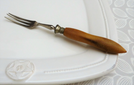 Richard Herder white metal cold meat fork with bone handle
