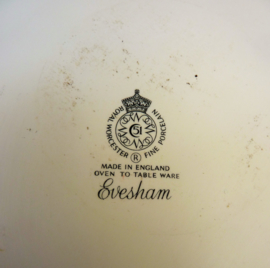 Royal Worcester Evesham Gold porcelain flan dish