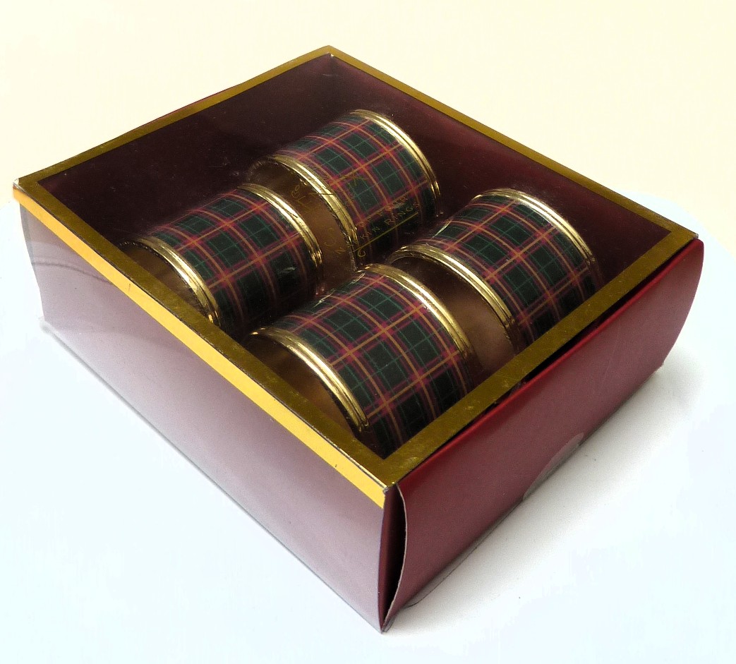Lenox Nouveau Plaid Schotse ruit servetringen