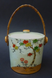 Japanse Art Deco lusterware porseleinen koekjespot