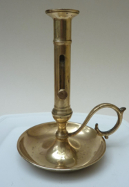 Brass ejector chamberstick 19th century