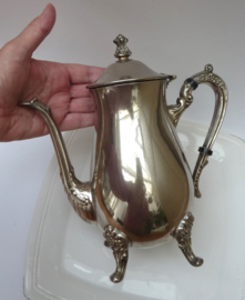 Chromed Rococo style coffee teapot