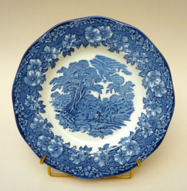 Enoch Wedgwood Tunstall Woodland blue dessert plates