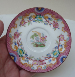 Sarreguemines Minton pattern 216 demitasse cup with saucer