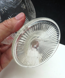 Antieke persglazen compote dessert coupe Medaliony stijl