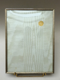 Jyden Mid Century gold tone rectangular convex glass picture frame