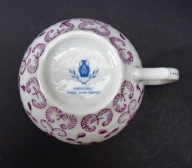 August Warnecke China Purpur hot chocolate cup with saucer