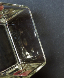Art Deco driedelig glazen condiment zuur stel
