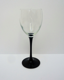 Luminarc France Domino wine glass on black stem 18.5 cm