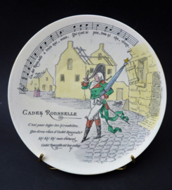 George Dreyfus faience musical plate Cadet Rousselle 19th century