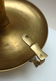 Antique brass chamberstick with snuffer