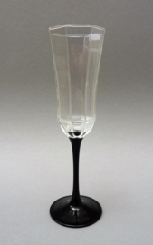 Luminarc France Octime champagne glas op zwarte voet