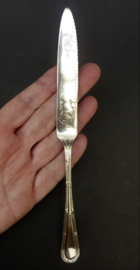 Harrison Fisher Crossbandd silver plated left handed knife