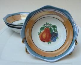 Art Deco lusterware porseleinen fruitschaaltjes