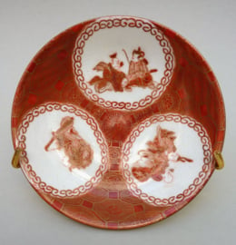 Japanese Meiji Hirado Mikawachi Gaiwan tea bowl with dish