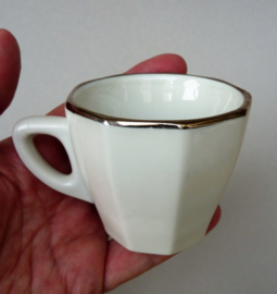 Apilco Flora espresso cup with saucer white silver