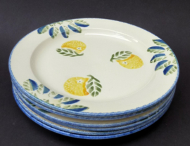 Poole Pottery Dorset Fruit Plums spongeware dinner plate