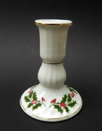 Vintage English bone china Christmas candle holder