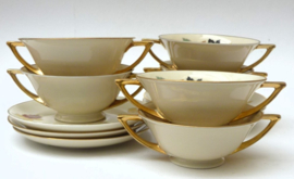 Art Deco bouillon broth cups Pirkenhammer 10882