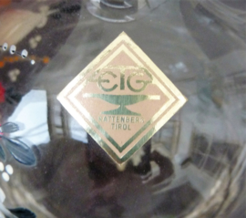 ETG Rattenberg Tirol handbeschilderd karafje met glazen