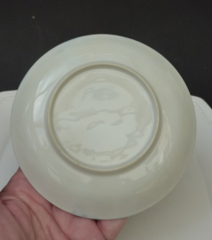 Blauw wit porseleinen Lange Lijs kop en schotel