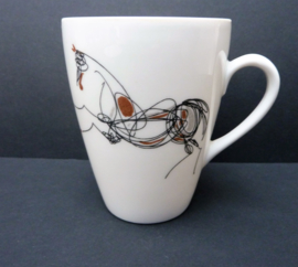 Dutch Mid Century Mosa cup with saucer Horse
