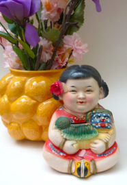 Mid Century Chinese girl Hui Shan Ah Fu money box