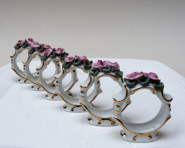 Porcelain Dresden style napkin rings