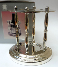 Verzilverde caddy voor port fles en glazen